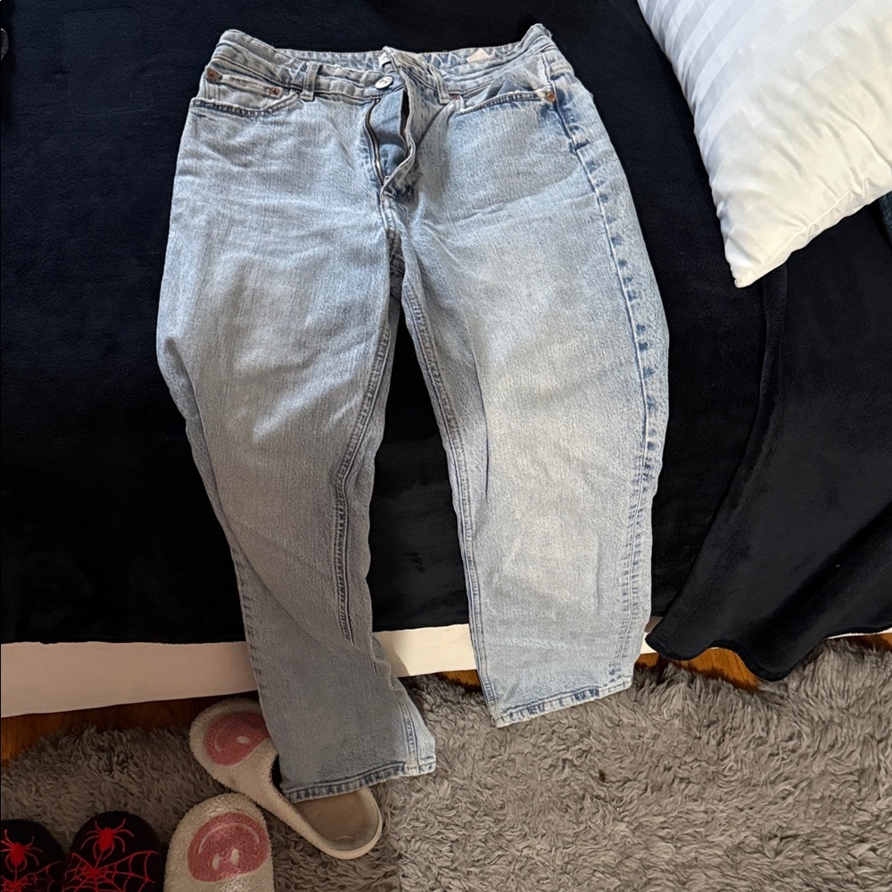 Zara Light Blue Boyfriend Jeans